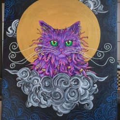 Original art work cat painting
